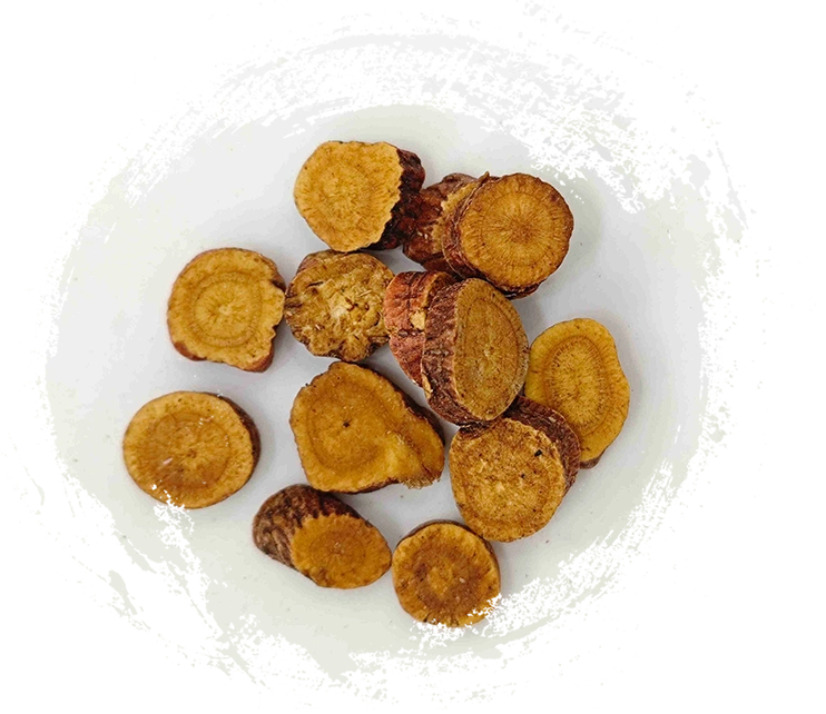 Root licorice yang disediakan (Zhigancao)